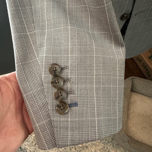 EUC Hemsworth Prince of Wales Light Gray Suit by Indochino - Picture 2 of 11